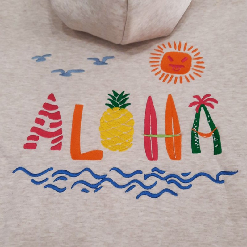 SALTY SLANG ALOHA EMBROIDERY HOODIE