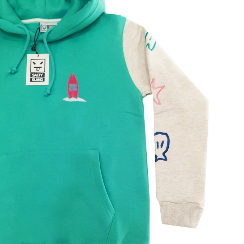 SALTY SLANG ALOHA EMBROIDERY HOODIE