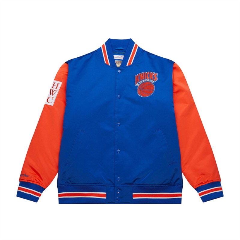 NBA PRIMETIME HEAVYWEIGHT SATIN JACKET VINTAGE LOGO - NEW YORK KNICKS