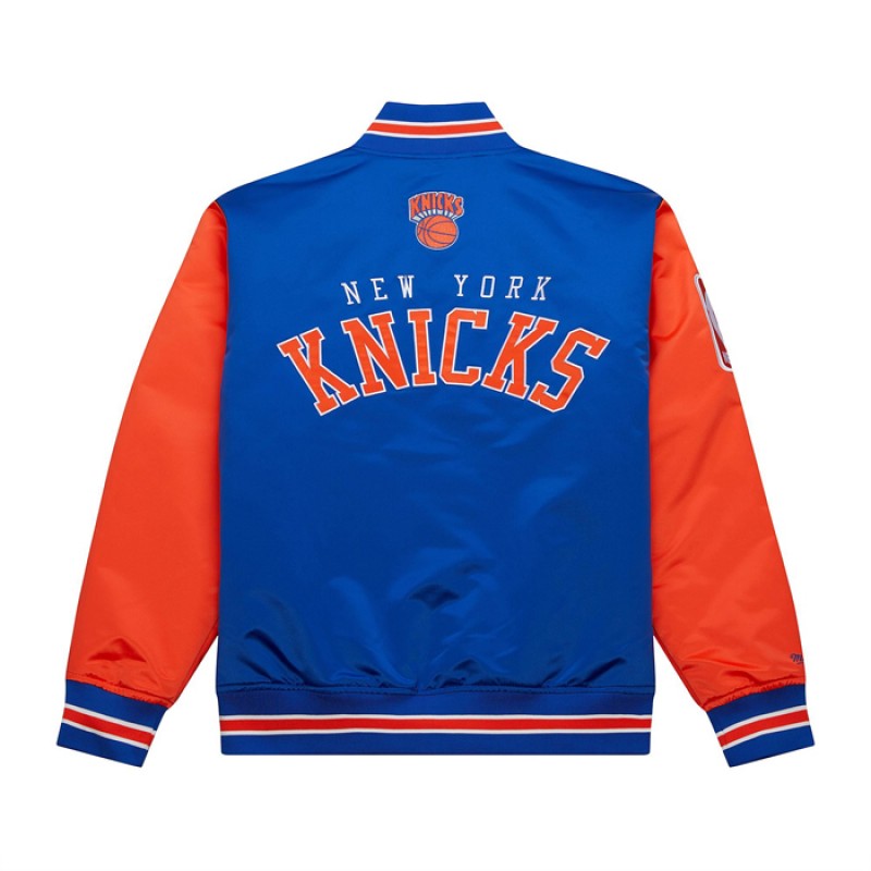 NBA PRIMETIME HEAVYWEIGHT SATIN JACKET VINTAGE LOGO - NEW YORK KNICKS