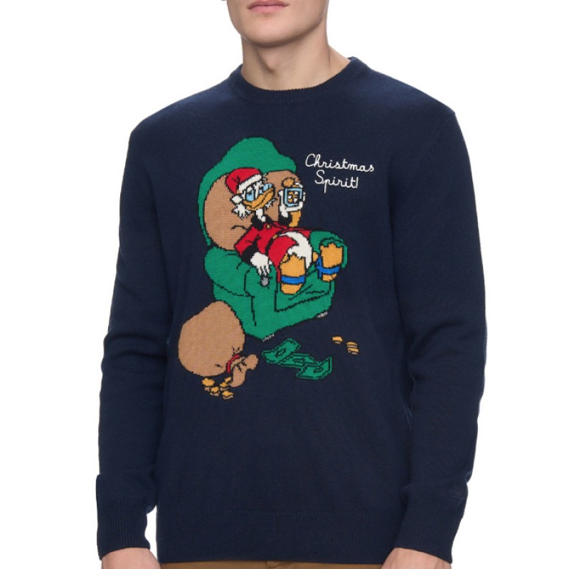 MC2 HERON ROUND-NECK SWEATER SCROOGE XMAS SPIRIT 61 EMB