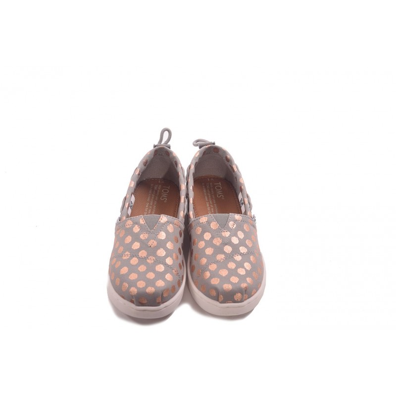 TOMS ΠΑΠΟΥΤΣΙ ΠΑΙΔΙΚΟ ROSE GOLD FOIL DOT YT BIMINI ESP 10010054