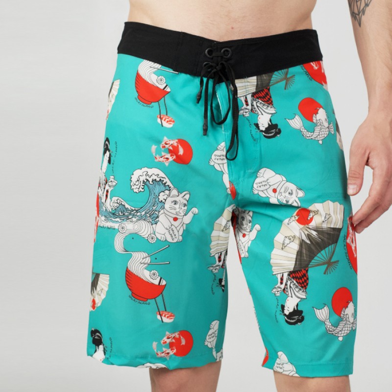 SALTY SLANG JAPANESE PATTERN LONG BOARDSHORT