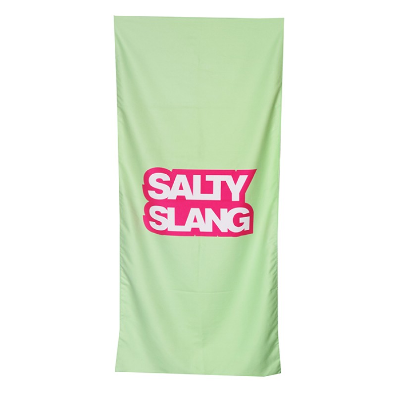 SALTY SLANG WORD LOGO BEACH TOWEL