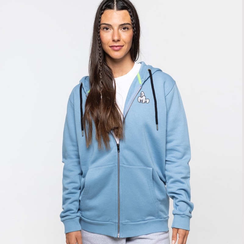 THAT GORILLA BRAND That Gorilla Brand Virunga Gorilla Zip Hoody Blue