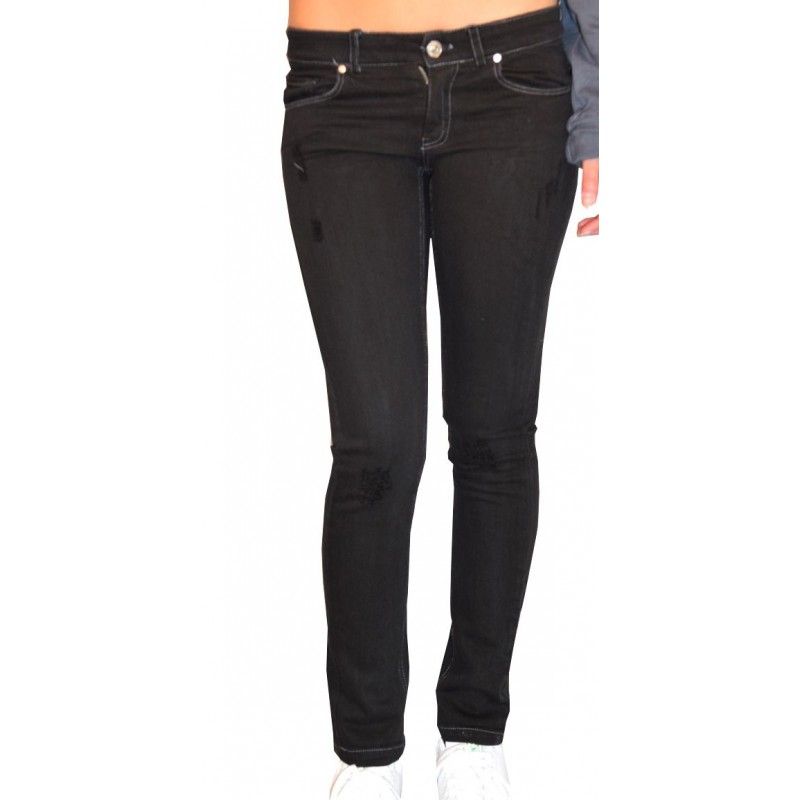 UNITY ΠΑΝΤΕΛΟΝΙ NORA BLACK SKINNY DENIM ME ΦΘΟΡΕΣ